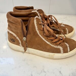 UGG Brown Suede High-Top Sneakers Sz 10
